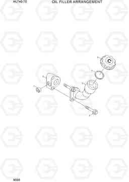 9330 OIL FILLER ARRANGEMENT HL740-7S, Hyundai