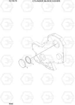 9340 CYLINDER BLOCK COVER HL740-7S, Hyundai