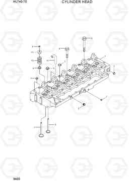 9400 CYLINDER HEAD HL740-7S, Hyundai