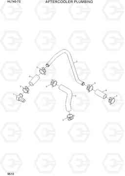9510 AFTERCOOLER PLUMBING HL740-7S, Hyundai