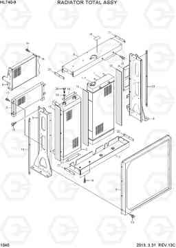 1040 RADIATOR TOTAL ASSY HL740-9, Hyundai