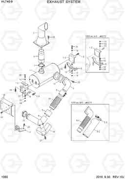 1060 EXHAUST SYSTEM HL740-9, Hyundai