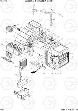 1080 AIRCON & HEATER UNIT HL740-9, Hyundai