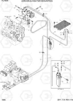 1090 AIR CONDITIONER MOUNTING HL740-9, Hyundai