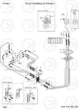 3020 PILOT HYDRAULIC PIPING 1 HL740-9, Hyundai