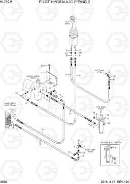 3030 PILOT HYDRAULIC PIPING 2 HL740-9, Hyundai