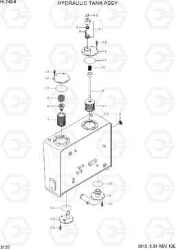 3120 HYDRAULIC TANK ASSY HL740-9, Hyundai
