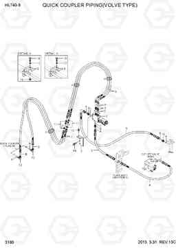 3160 QUICK COUPLER PIPING(VOLVO TYPE) HL740-9, Hyundai