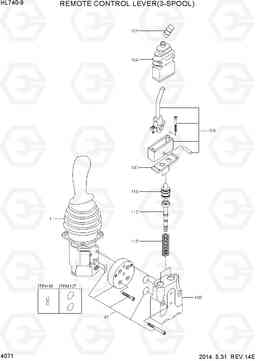 4071 REMOTE CONTROL LEVER(3-SPOOL) HL740-9, Hyundai