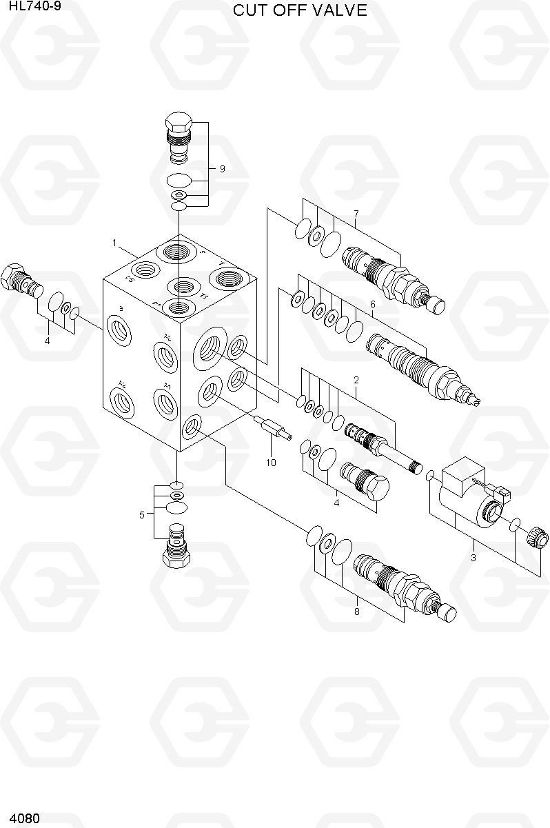 4080 CUT OFF VALVE HL740-9, Hyundai