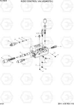 4121 RIDE CONTROL VALVE(#0270-) HL740-9, Hyundai