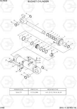 4160 BUCKET CYLINDER HL740-9, Hyundai