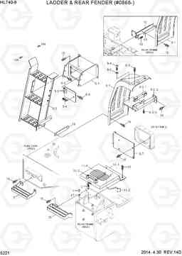 5221 LADDER & REAR FENDER(#0868-) HL740-9, Hyundai