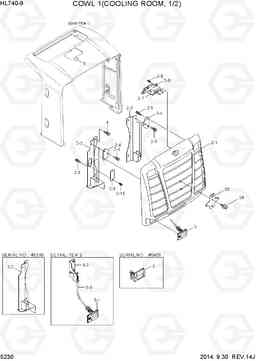 5230 COWL 1(COOLING ROOM, 1/2) HL740-9, Hyundai