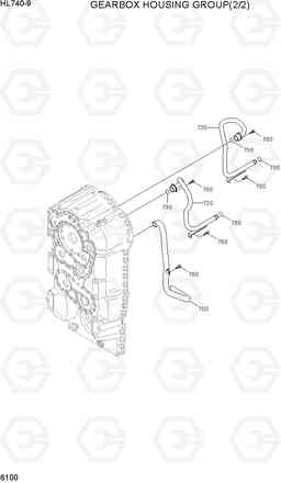 6100 GEARBOX HOUSING GROUP(2/2) HL740-9, Hyundai