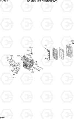 6190 GEARSHIFT SYSTEM(1/3) HL740-9, Hyundai