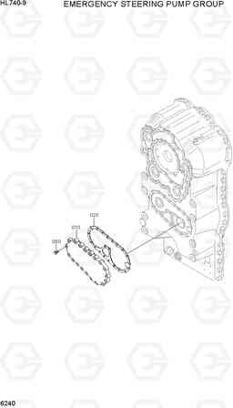 6240 EMERGENCY STEERING PUMP GROUP HL740-9, Hyundai