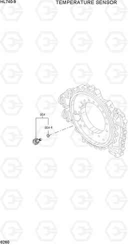 6260 TEMPERATURE SENSOR HL740-9, Hyundai