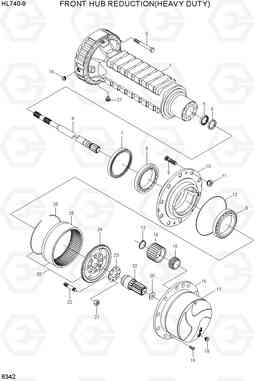 6342 REAR HUB REDUCTION(HEAVY DUTY) HL740-9, Hyundai