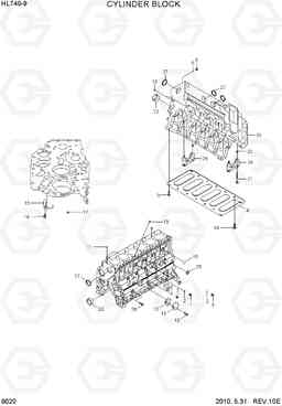 9020 CYLINER BLOCK HL740-9, Hyundai