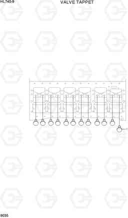 9035 VALVE TAPPETS HL740-9, Hyundai