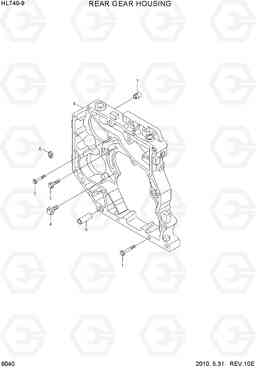 9040 REAR GEAR HOUSING HL740-9, Hyundai