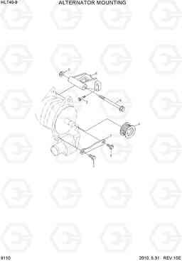 9110 ALTERNATOR MOUNTING HL740-9, Hyundai