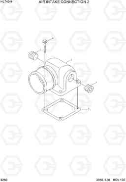9260 AIR INTAKE CONNECTION 1 HL740-9, Hyundai