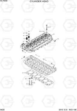 9420 CYLINDER HEAD HL740-9, Hyundai