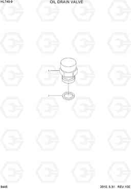 9445 OIL DRAIN VALVE HL740-9, Hyundai