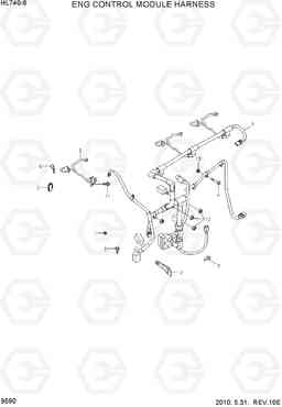 9590 ENG CONTROL MODULE HARNESS HL740-9, Hyundai