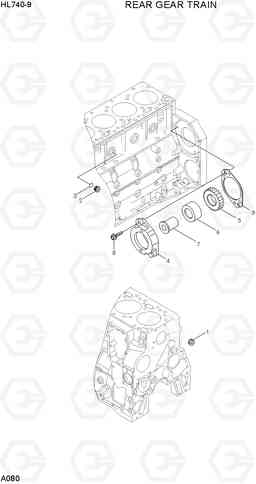 A080 REAR GEAR TRAIN HL740-9, Hyundai