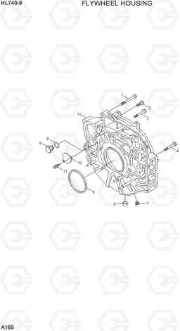 A160 FLYWHEEL HOUSING HL740-9, Hyundai