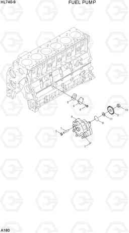 A180 FUEL PUMP HL740-9, Hyundai