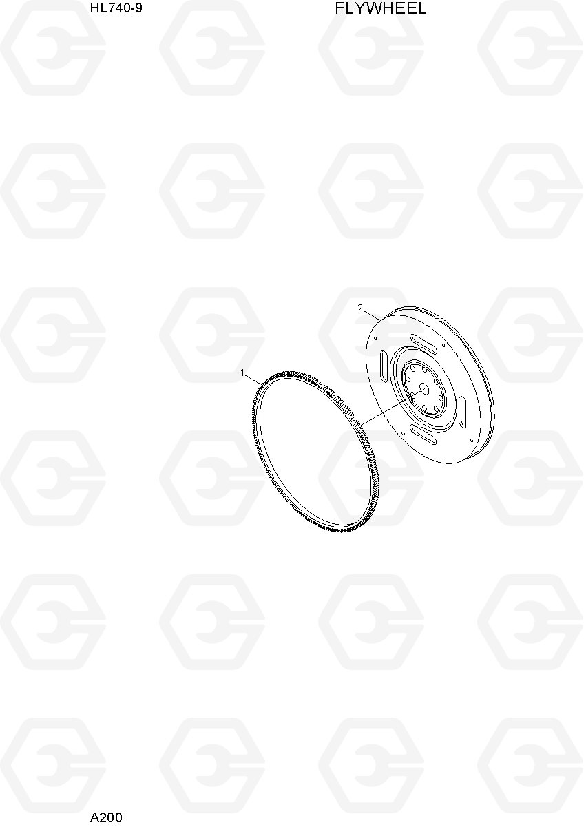 A200 FLYWHEEL HL740-9, Hyundai