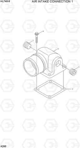 A260 AIR INTAKE CONNECTION 1 HL740-9, Hyundai