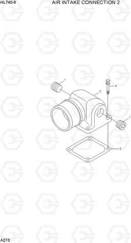 A270 AIR INTAKE CONNECTION 2 HL740-9, Hyundai