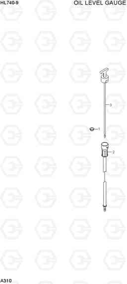 A310 OIL LEVEL GAUGE HL740-9, Hyundai