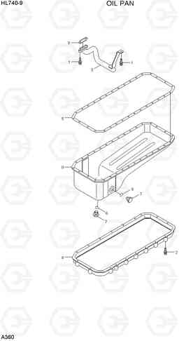 A360 OIL PAN HL740-9, Hyundai