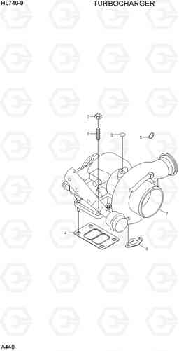 A440 TURBOCHARGER HL740-9, Hyundai