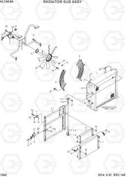 1040 RADIATOR SUB ASSY HL740-9A, Hyundai