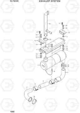 1060 EXHAUST SYSTEM HL740-9A, Hyundai