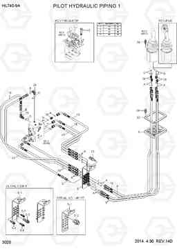 3020 PILOT HYDRAULIC PIPING 1 HL740-9A, Hyundai