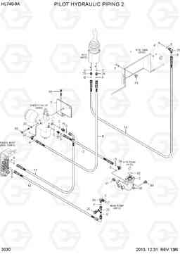 3030 PILOT HYDRAULIC PIPING 2 HL740-9A, Hyundai