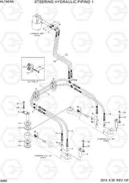 3060 STEERING HYDRAULIC PIPING 1 HL740-9A, Hyundai