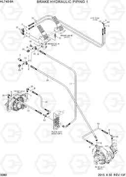 3080 BRAKE HYDRAULIC PIPING 1 HL740-9A, Hyundai