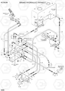 3090 BRAKE HYDRAULIC PIPING 2 HL740-9A, Hyundai