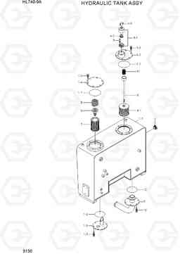 3130 HYDRAULIC TANK ASSY HL740-9A, Hyundai