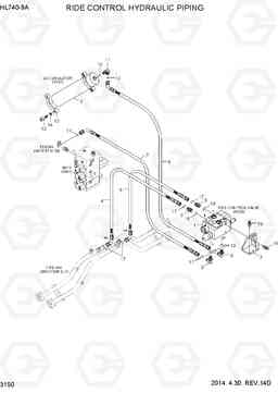 3150 RIDE CONTROL HYDRAULIC PIPING HL740-9A, Hyundai