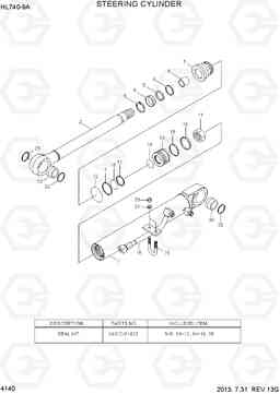 4140 STEERING CYLINDER HL740-9A, Hyundai